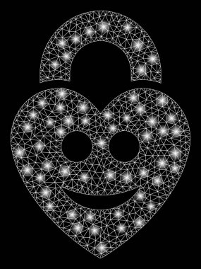 Flare Mesh Karkas Mutlu Aşk Kilidi Flare Noktalar ile