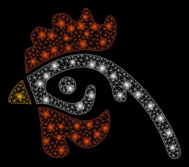 Işık Noktalar ile Flare Örgü Tel Çerçeve Hen Baş