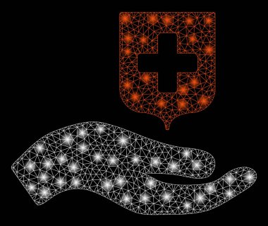 Flare Mesh Karkas El Teklif Tıbbi Kalkan Flare Noktalar ile