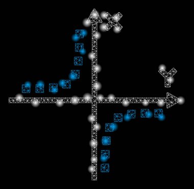 Parlama Noktalar ile Parlayan Örgü Ağ Hyperbola Arsa