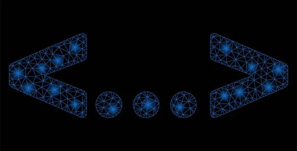 Fare Mesh Wire Frame Вбудований код з флеш-плямами — стоковий вектор