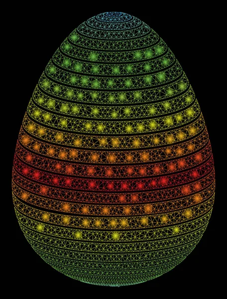 Вспышка сетки сети Абстрактные Яйцо Спектр полосы с вспышками пятна — стоковый вектор