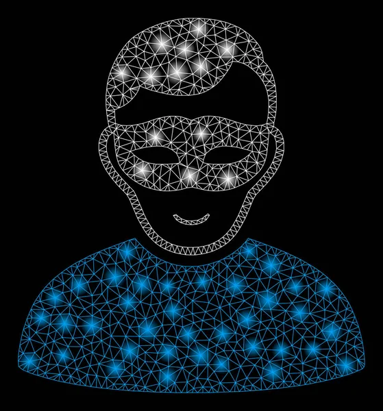 Světlice 2D anonymní osoba se světlými místy — Stockový vektor