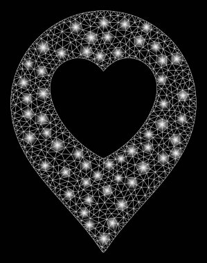 Işık Lekeleri ile Parlayan Örgü Karkas Love Kalp Marker