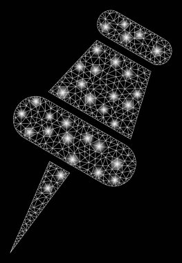 Işık Noktalı Parlayan Örgü Tel Çerçeve Pimi