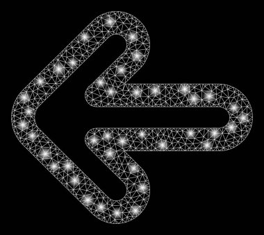 Parlama Örgü Ağ Spotları ile Sol Ok