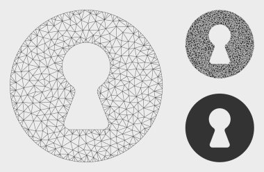 İç Vektör Örgü Karkas Modeli ve Üçgen Mozaik Simgesi