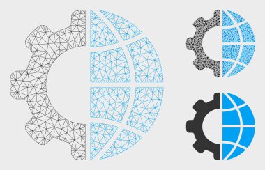 Uluslararası Üretim Vektör Örgü Karkas Modeli ve Üçgen Mozaik Simgesi