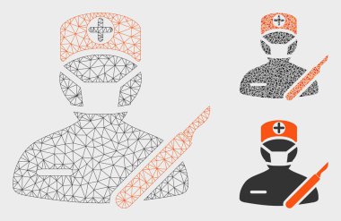 Cerrah Vektör Örgü Ağ Modeli ve Üçgen Mozaik Simgesi