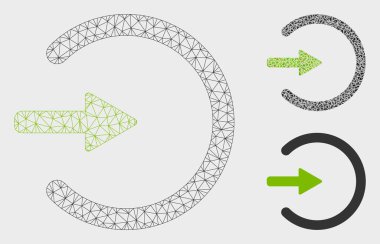 Giriş Vektör Örgü Karkas Modeli ve Üçgen Mozaik Simgesi