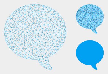 İpucu Vektör Örgü Tel Çerçeve Modeli ve Üçgen Mozaik Simgesi