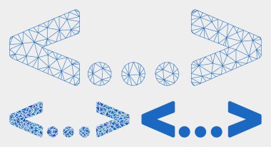 Sıralı Kod Vektör Örgü Karkas Modeli ve Üçgen Mozaik Simgesi