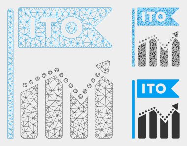 Ito Grafik Vektör Örgü 2d Model ve Üçgen Mozaik Simgesi