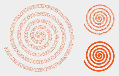 Hipnoz Vektör Örgü 2d Model ve Üçgen Mozaik Simgesi