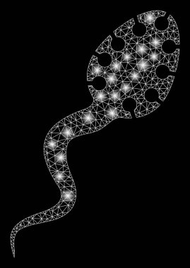 Flash Spotlu Parlak Kafes Karkas Enfeksiyöz Mikrop