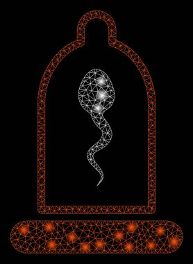 Flare Spotlar ile Prezervatif Flare Mesh Ağ Sperm