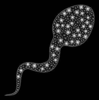 Işık Lekeleri ile Flare Mesh 2d Spermatozoon