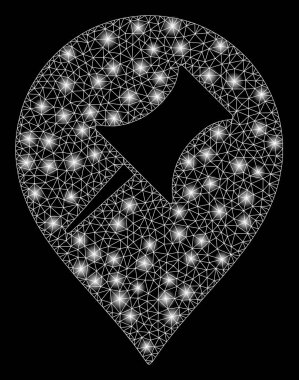 Flare Mesh 2d İlgi Pin İşaretleyici Parlama Noktalar ile