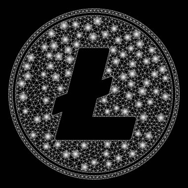Flare Mesh Karkas Litecoin Sikke Flare Noktalar ile