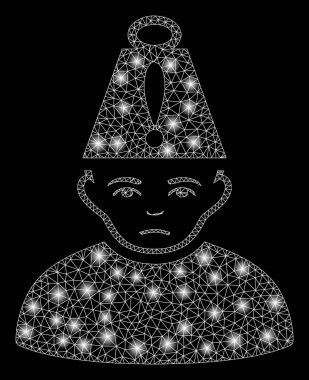 Flare Spotlar ile flare Mesh tel çerçeve kafası stres