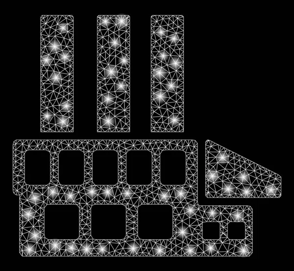 Flaş Spotlu Parlayan Örgü Karkas Sanayi Binası