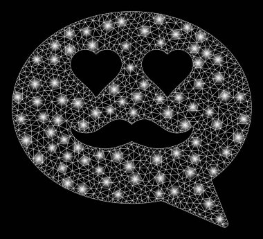 Flare Mesh Karkas Lover Smiley Mesaj Flare Noktalar ile