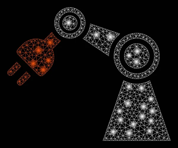 Parlama Spotlu Parlak Örgü Tel Çerçeve Endüstriyel Robot
