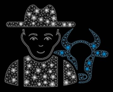 Flare Mesh Karkas Sığır Çiftçi Flare Noktalar ile