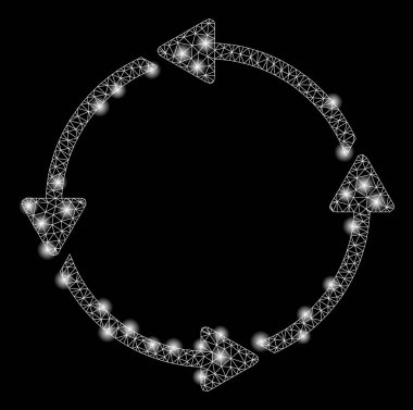 Flare Örgü Karkas Dairesel Rota Parlama Noktalar ile