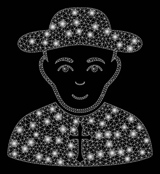 Işık Noktalar ile Parlak Mesh 2d Hıristiyan Priest