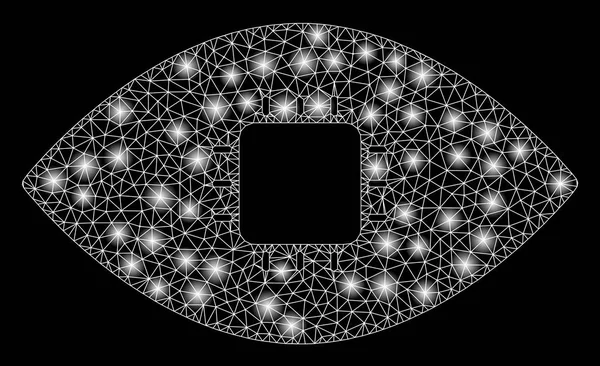 Retina dell'occhio del chip della rete della maglia di flare con i punti di flare — Vettoriale Stock