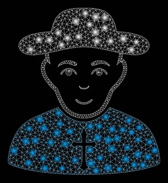 Flare Örgü Tel Çerçeve Hıristiyan Priest Flare Noktalar ile