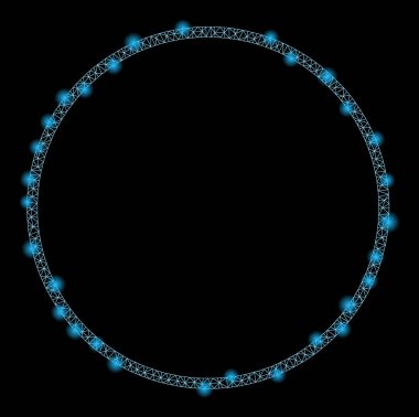 Işık Lekeleri ile Flare Örgü Karkas Daire Çerçeve