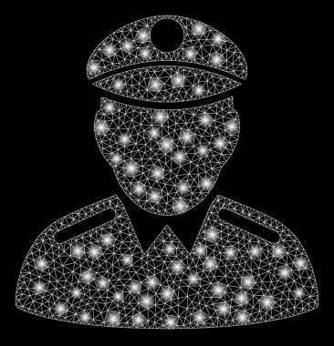 Flash Spotlu Parlak Örgü Tel Çerçeve Albay