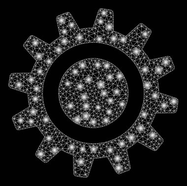 Parlama Noktalar ile Parlak Örgü Karkas Dişli