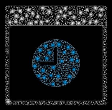 Flare Mesh 2d Saat Takvim Sayfası Parlama Noktalar ile