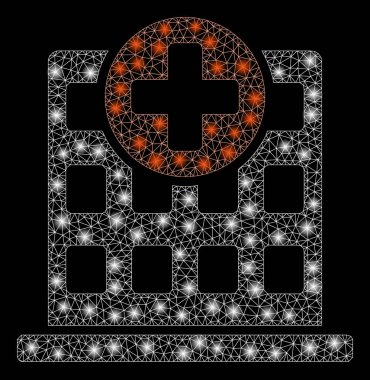 Flare Spotlar ile Parlayan Örgü Karkas Kliniği Cephe