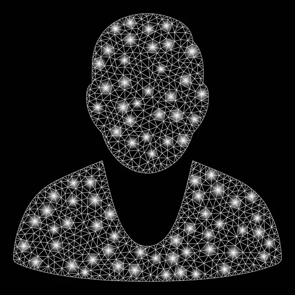 光点を持つ明るいメッシュカーカスクライアント — ストックベクタ