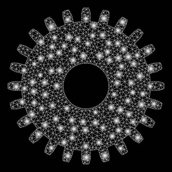 Korpuszahnrad mit Leuchtflecken — Stockvektor