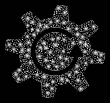 Flaş Spotları ile Parlayan Örgü Tel Çerçeve Dişli Döndürme Yönü