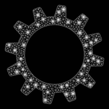 Işık Lekeleri ile Parlak Örgü Karkas Cogwheel