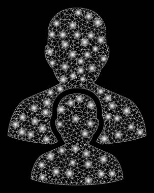 Işık Lekeleri ile Flare Mesh Ağ Man Çocuk