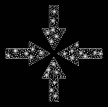 Flare Mesh Ağ Flare Noktalar ile Oklar Collide