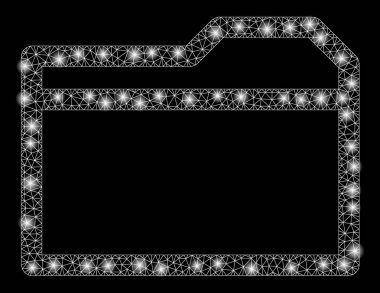 Parlama Noktaları ile Parlak Örgü 2d Kapalı Klasör