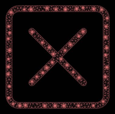 Flare Mesh Karkas Parlama Noktalar ile Kapat