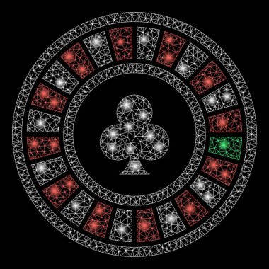 Flare Spotlar ile Flare Örgü Tel Çerçeve Casino Rulet