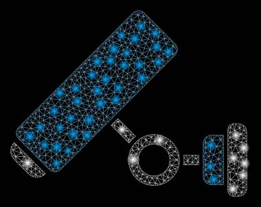 Flare Spotlar ile Flare Örgü Tel Çerçeve Cctv Kamera