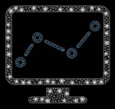 Flare Mesh 2d Grafik İzleme Parlama Noktalar ile