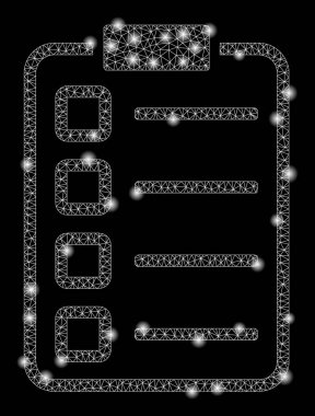 Flash Spotlu Parlak Örgü 2d Kontrol Listesi Pedi