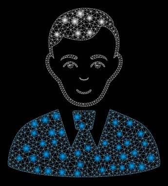 Flare Örgü Tel Çerçeve Katip Guy Flare Noktalar ile